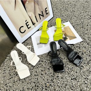 2023 Spring Summer New Elegant Light Mature Style High Heel Women's Shoes Simple Temperament Solid Color Thin Strap Versatile Sandals