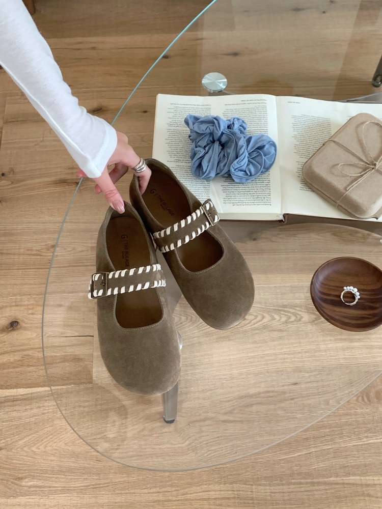 Forest Retro Genuine Leather Birkenstock Women 2026 Spring New Style Comfortable Inner Height Increase Low Top Shoes - Image 4
